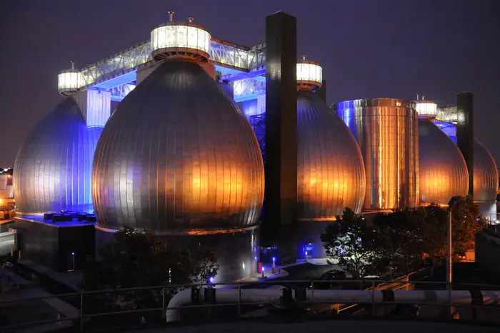 The Newtown Creek Wastewater Treatment plant in Greenpoint, Brooklyn.